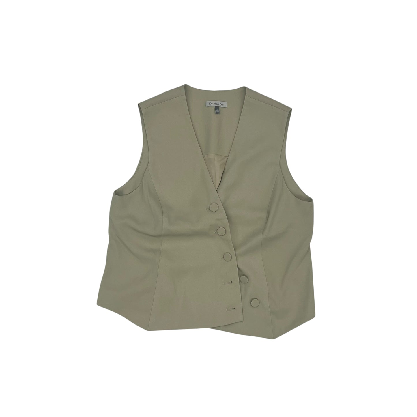 Vest By Clothes Mentor In Tan, Size:L