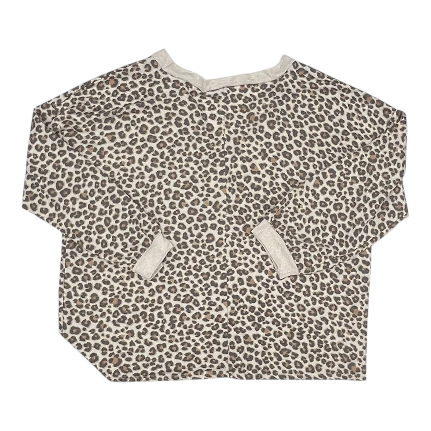 Top Ls By Haptics In Leopard Print, Size:3X