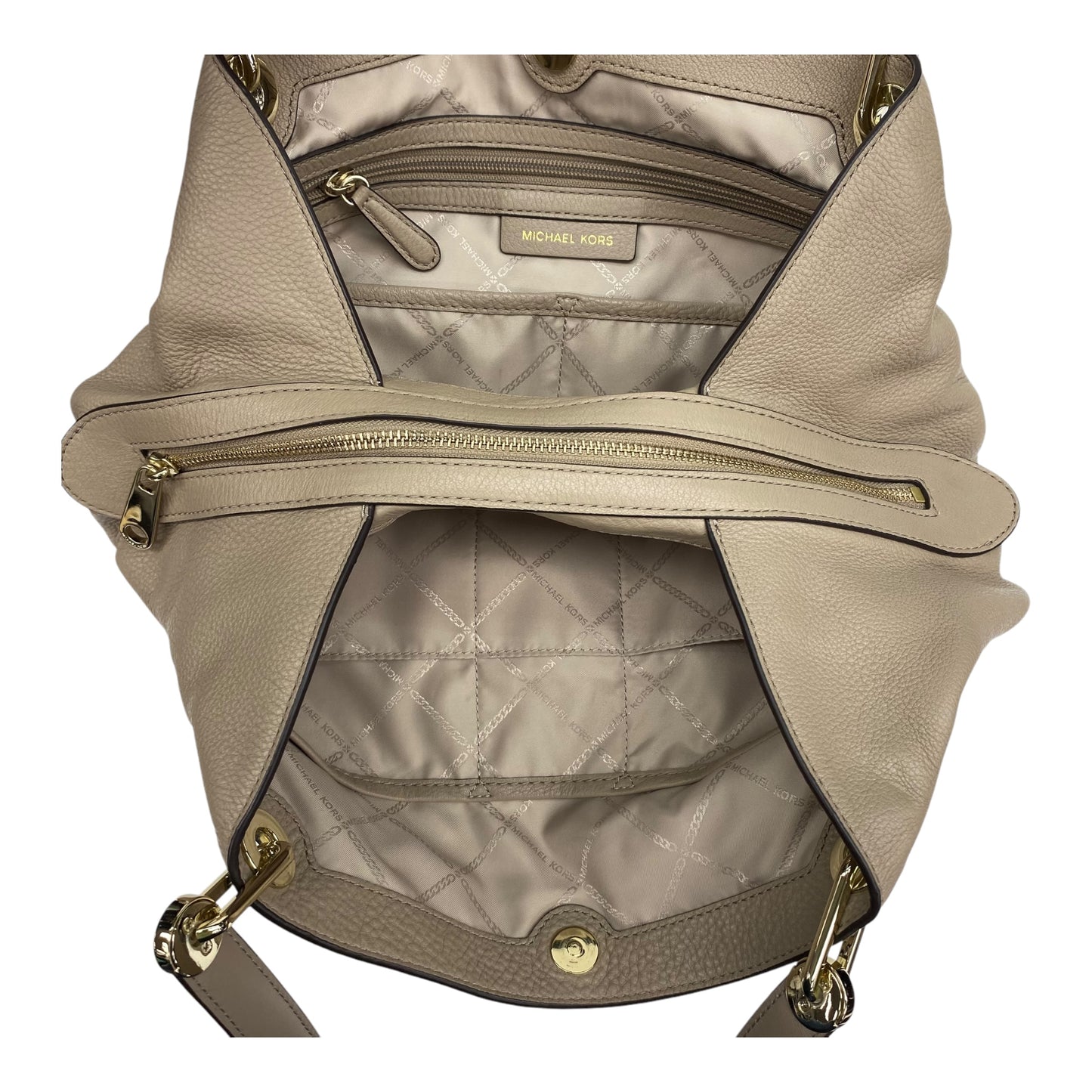 Handbag Designer By Michael Kors In Tan, Size:Medium