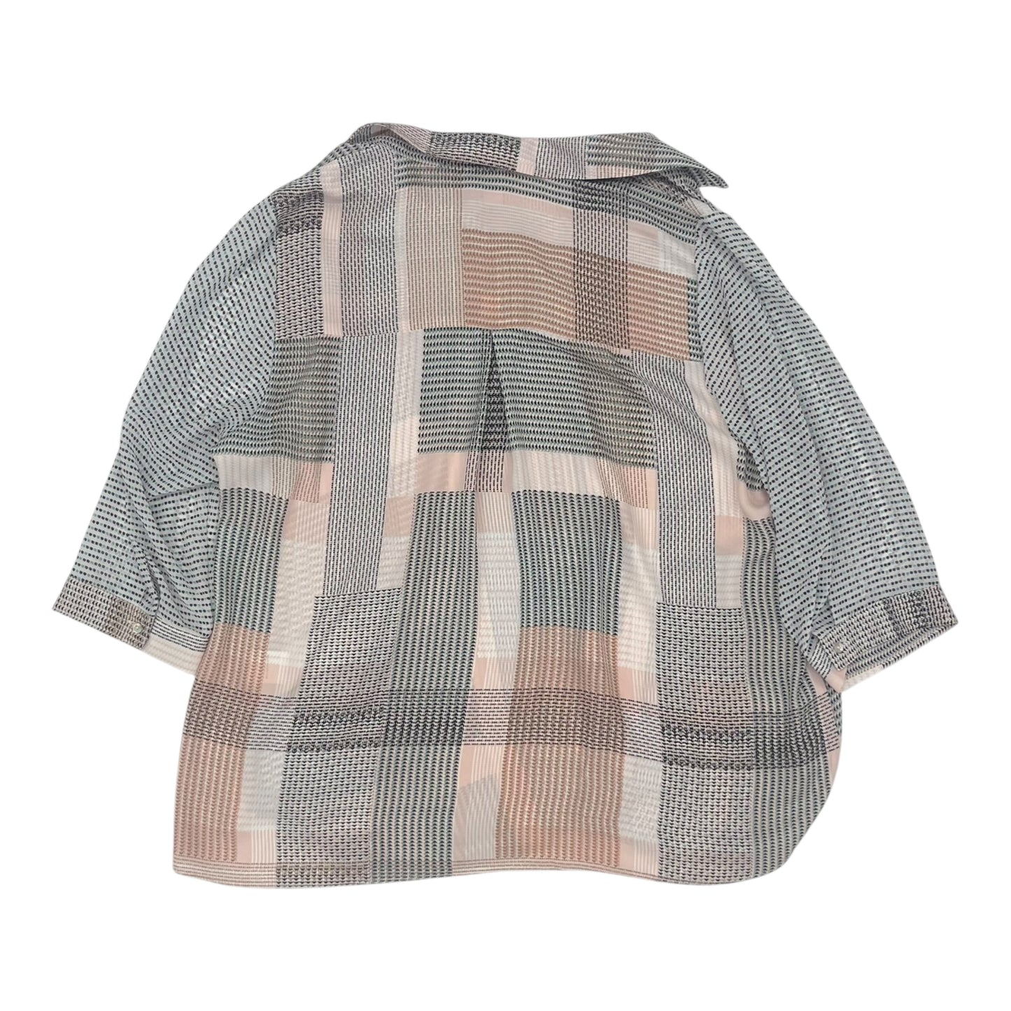 Blouse 3/4 Sleeve By Jones And Co In Pink, Size:1X