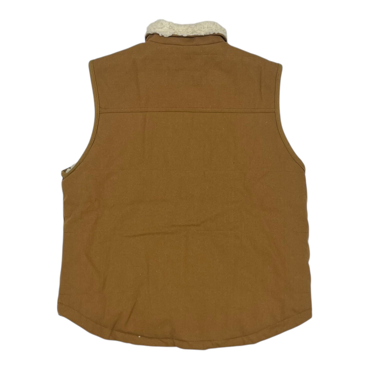 Vest Faux Fur & Sherpa By Weatherproof In Brown, Size:L