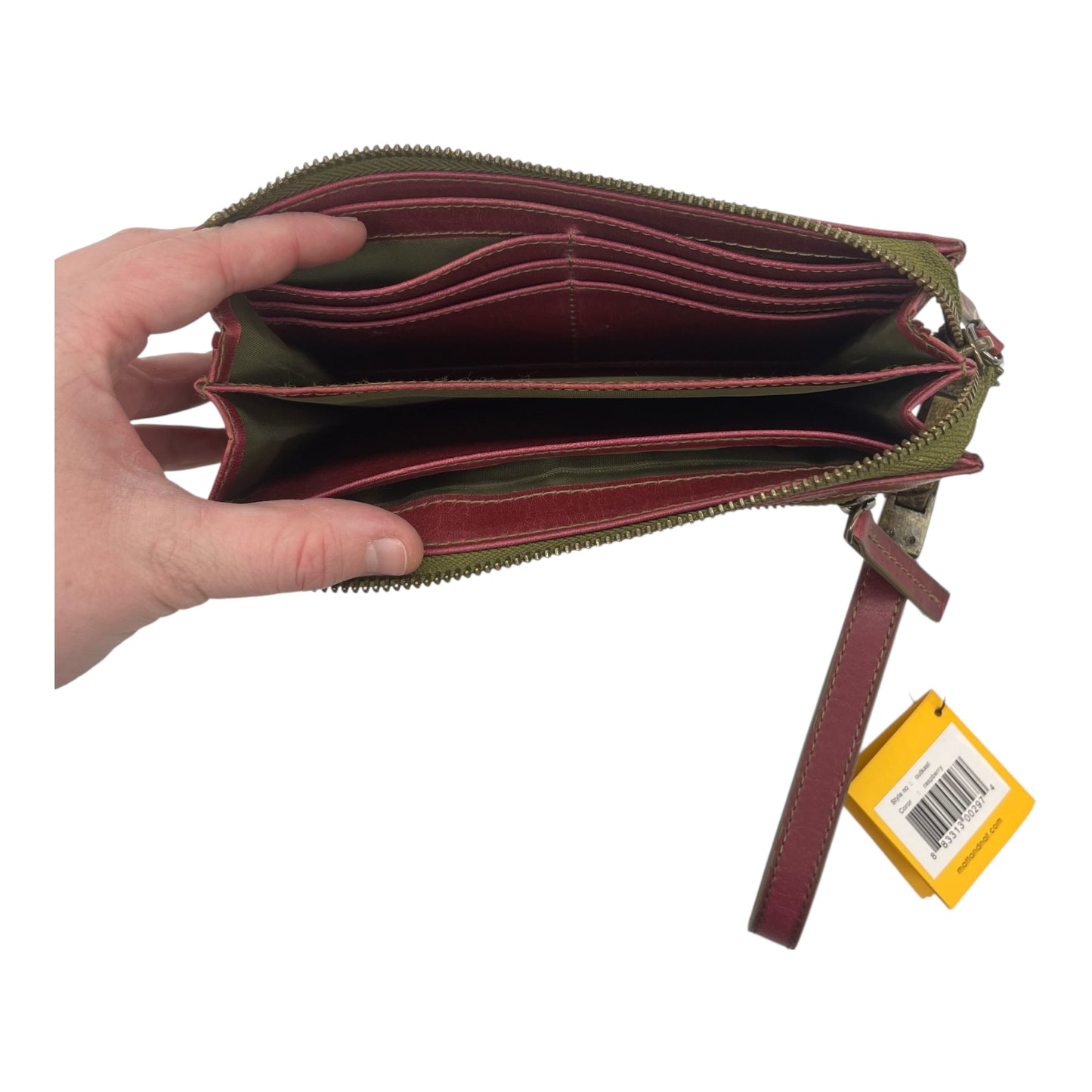 Wristlet By Matt And Nat In Green & Red, Size:Medium