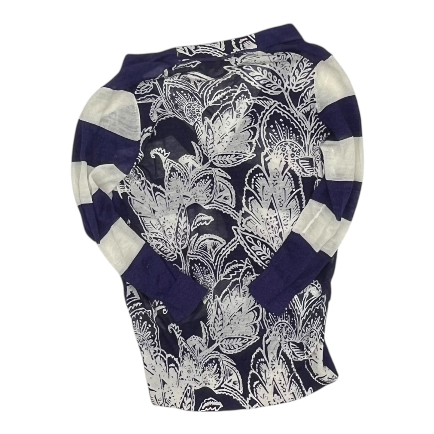 Cardigan By Loft In Blue & White, Size:S