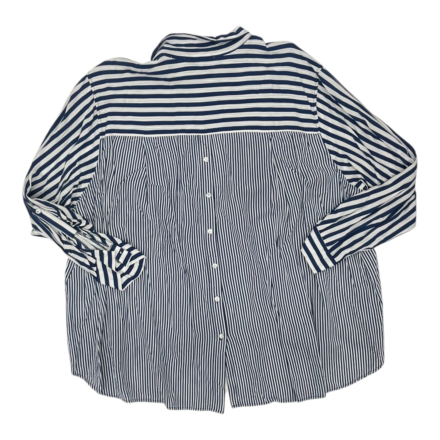Top Ls By Jane And Delancey In Blue & White, Size:3X