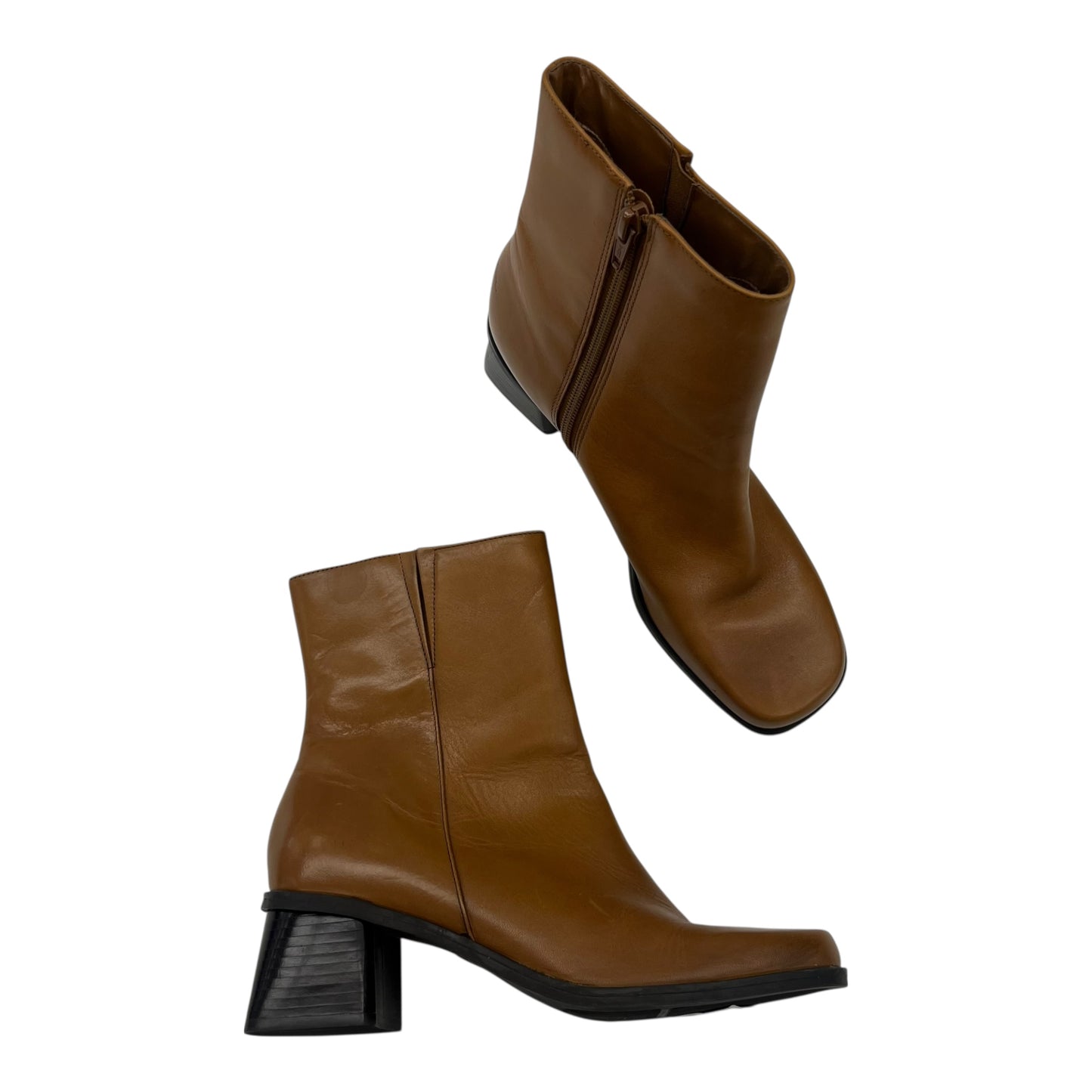 Boots Ankle Heels By Naturalizer In Tan, Size:7