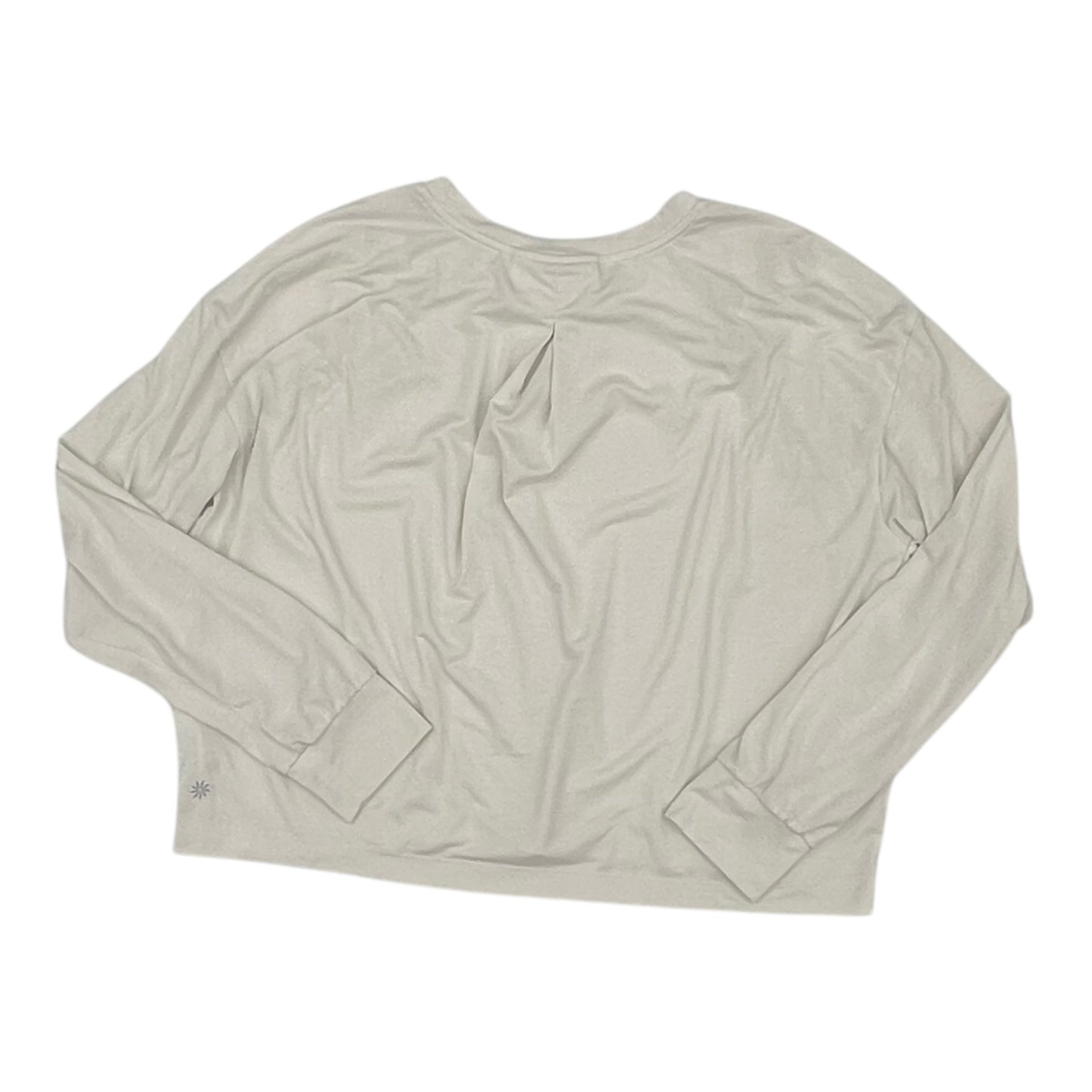 Athletic Top Ls Collar By Athleta In Cream, Size:S