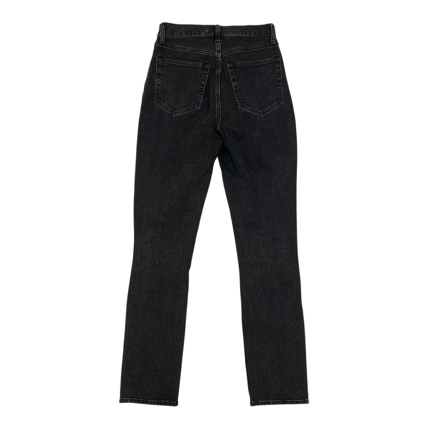 Jeans Straight By Abercrombie And Fitch In Black Denim, Size:4