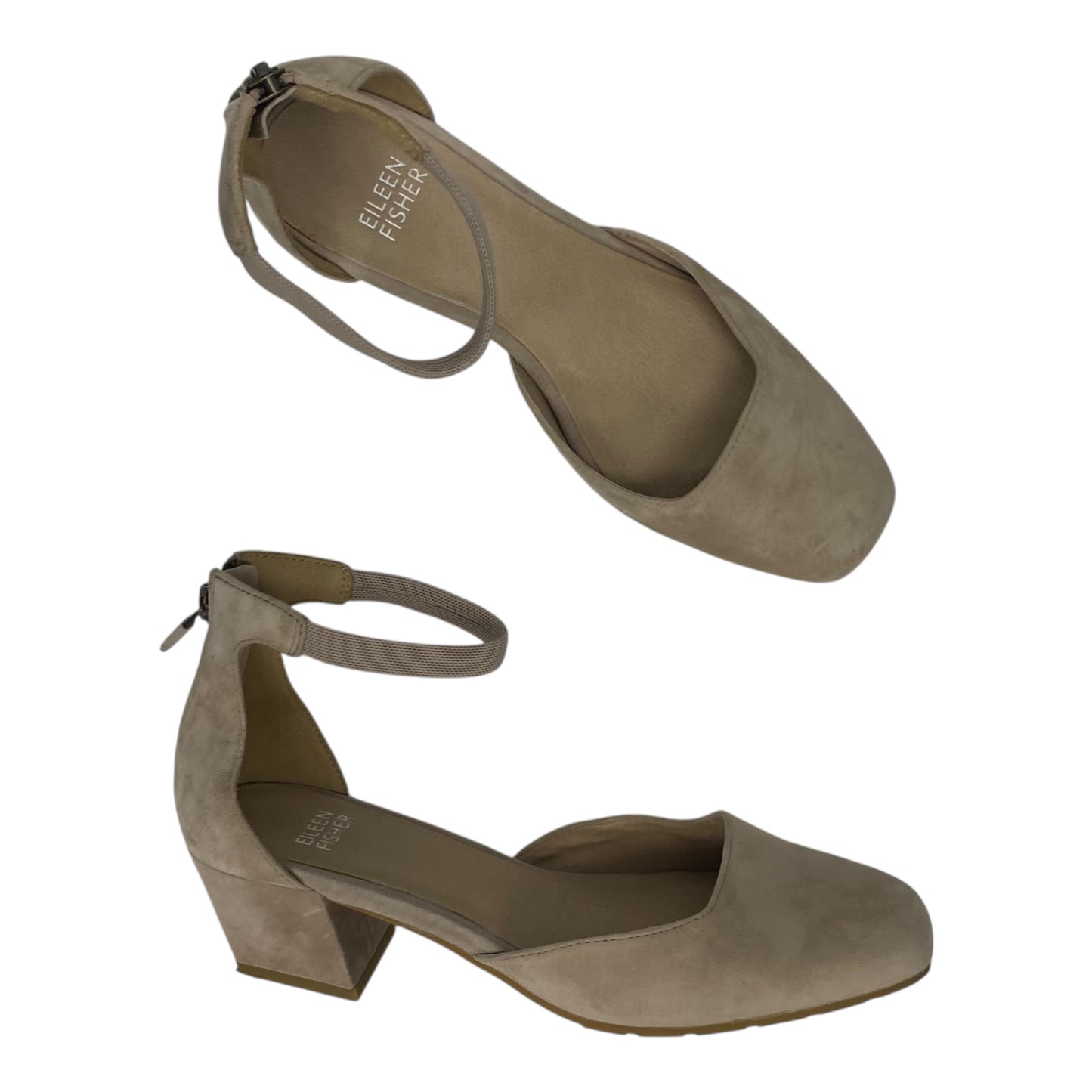 Shoes Heels Block By Eileen Fisher In Cream, Size:6