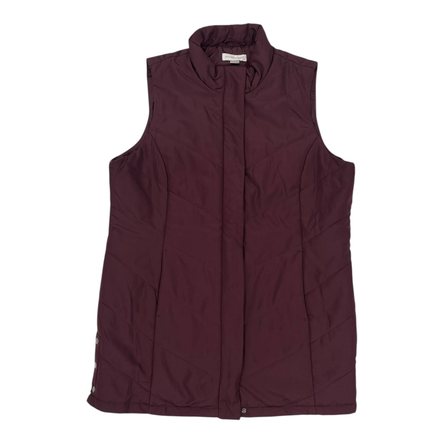 Vest Puffer & Quilted By Christopher And Banks In Maroon, Size:Xl