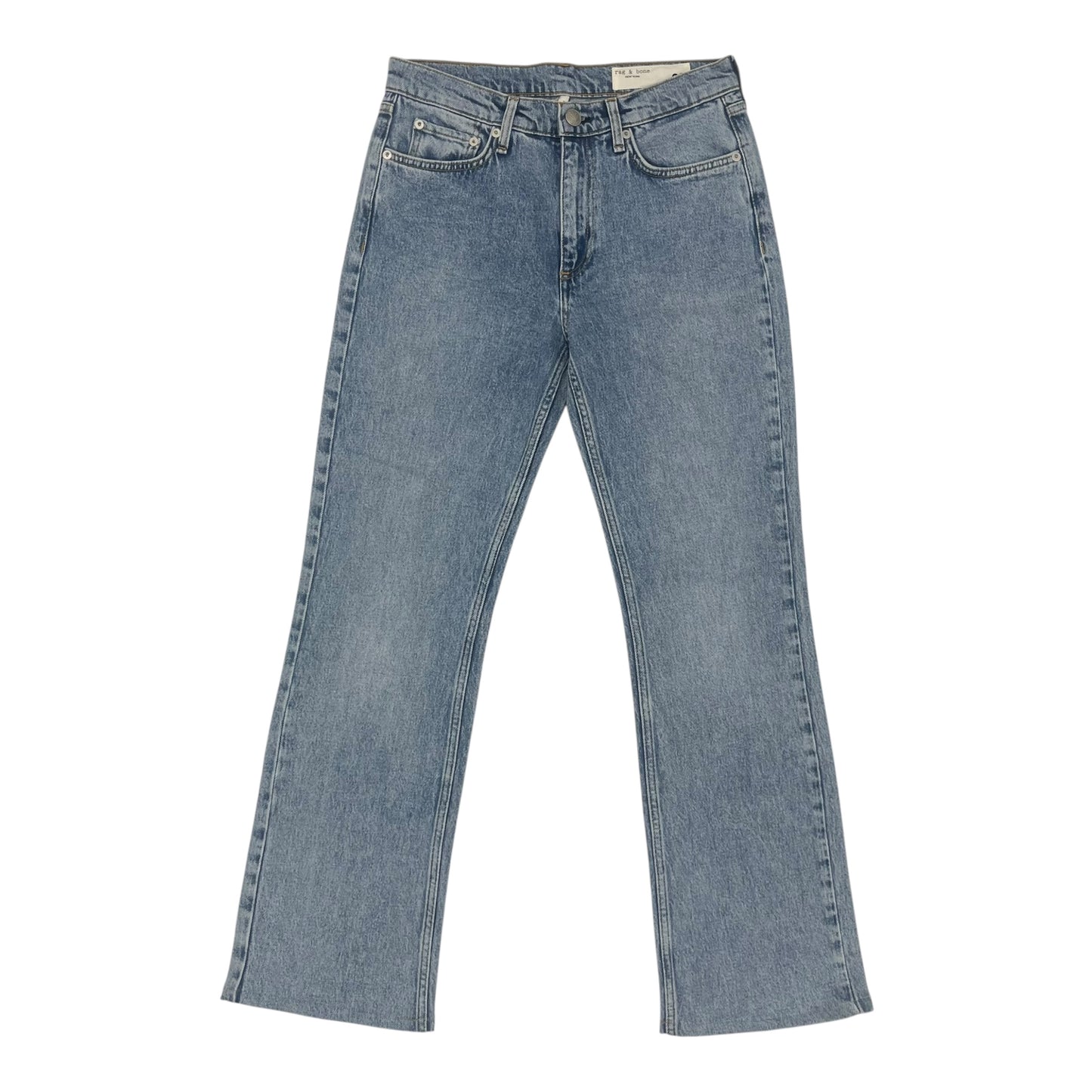 Jeans Boot Cut By Rag & Bones Jeans In Blue Denim, Size:6
