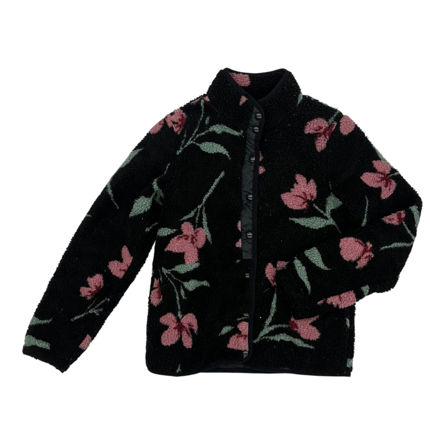 Jacket Faux Fur & Sherpa By Volcom In Black & Pink, Size:Xs