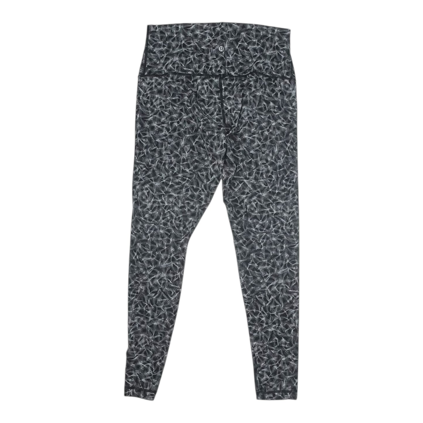 Athletic Leggings By Lululemon In Black & Grey, Size:L