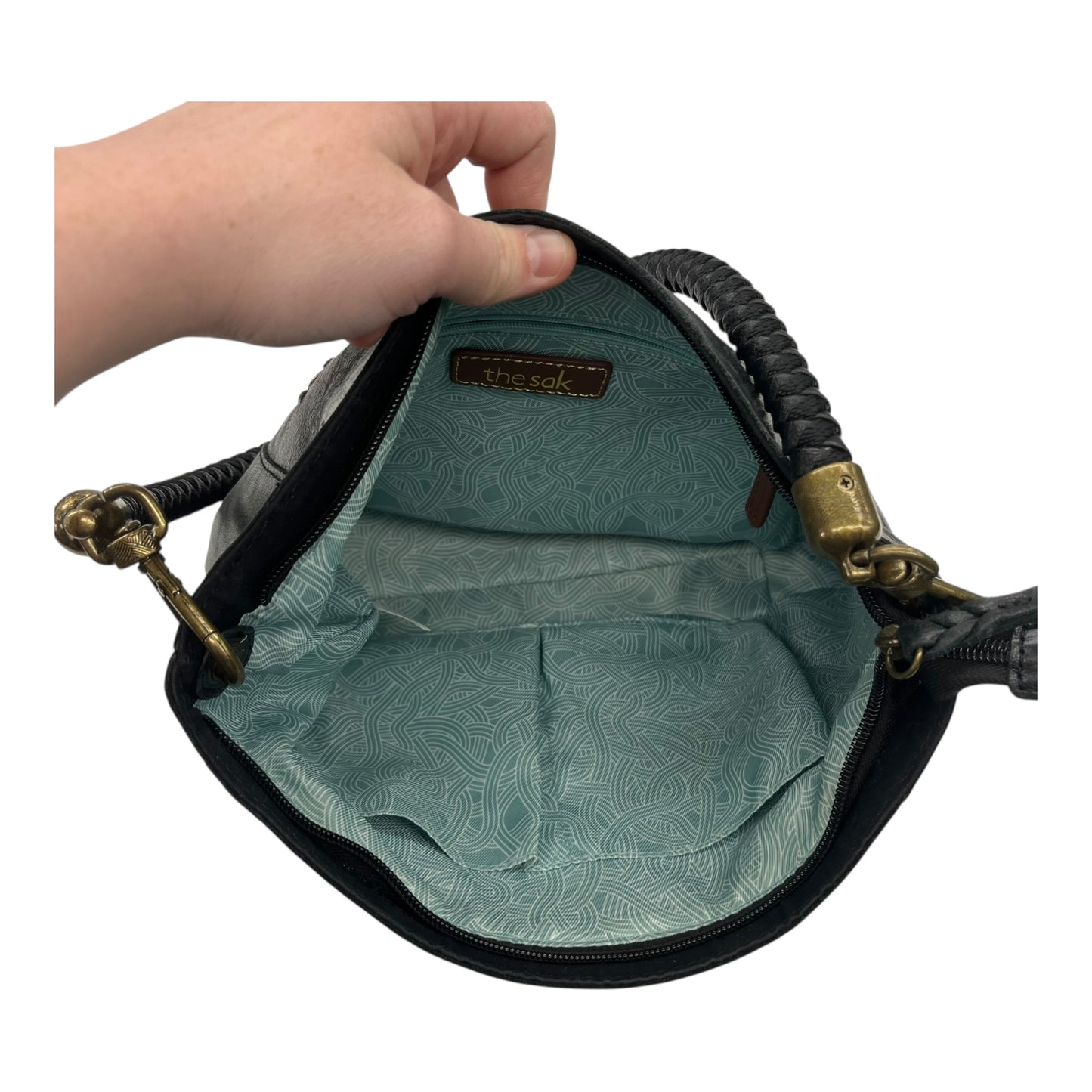 Handbag Leather By The Sak In Black, Size:Medium