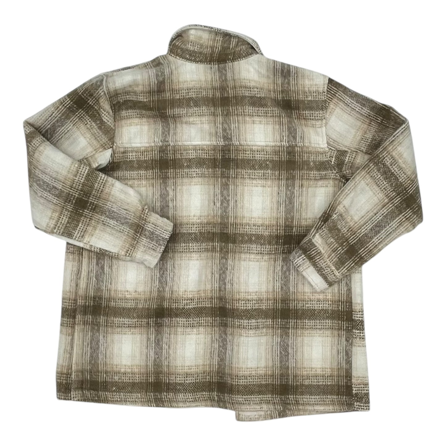 Jacket Shirt By Time And Tru In Tan, Size:M