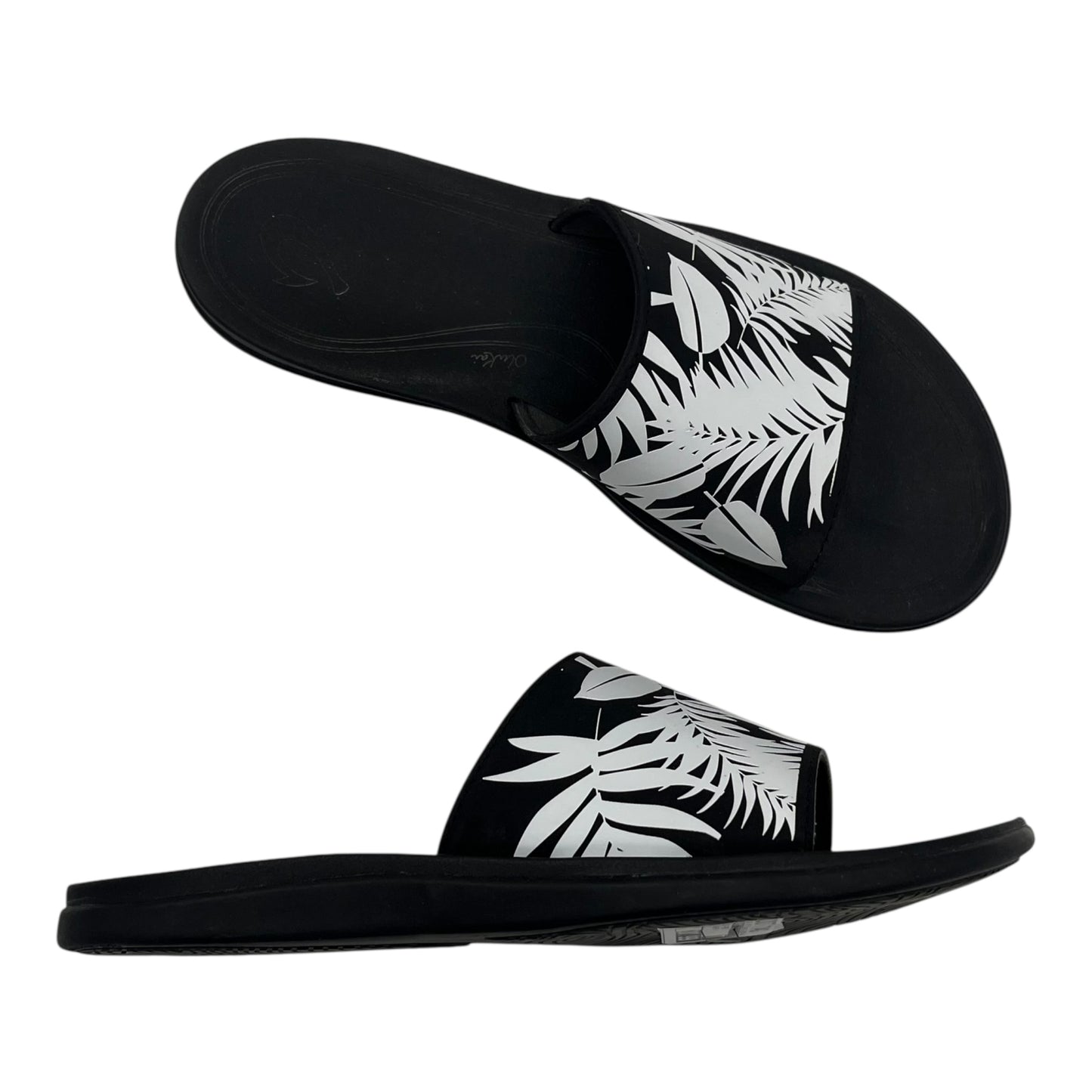 Sandals Flats By Olukai In Black & White, Size:9