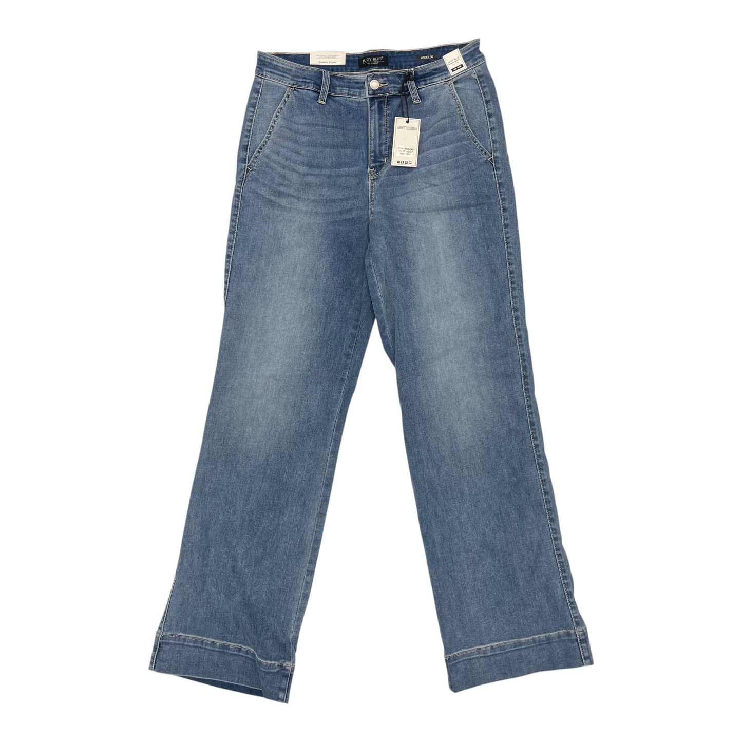 Jeans Straight By Judy Blue In Blue Denim, Size:14