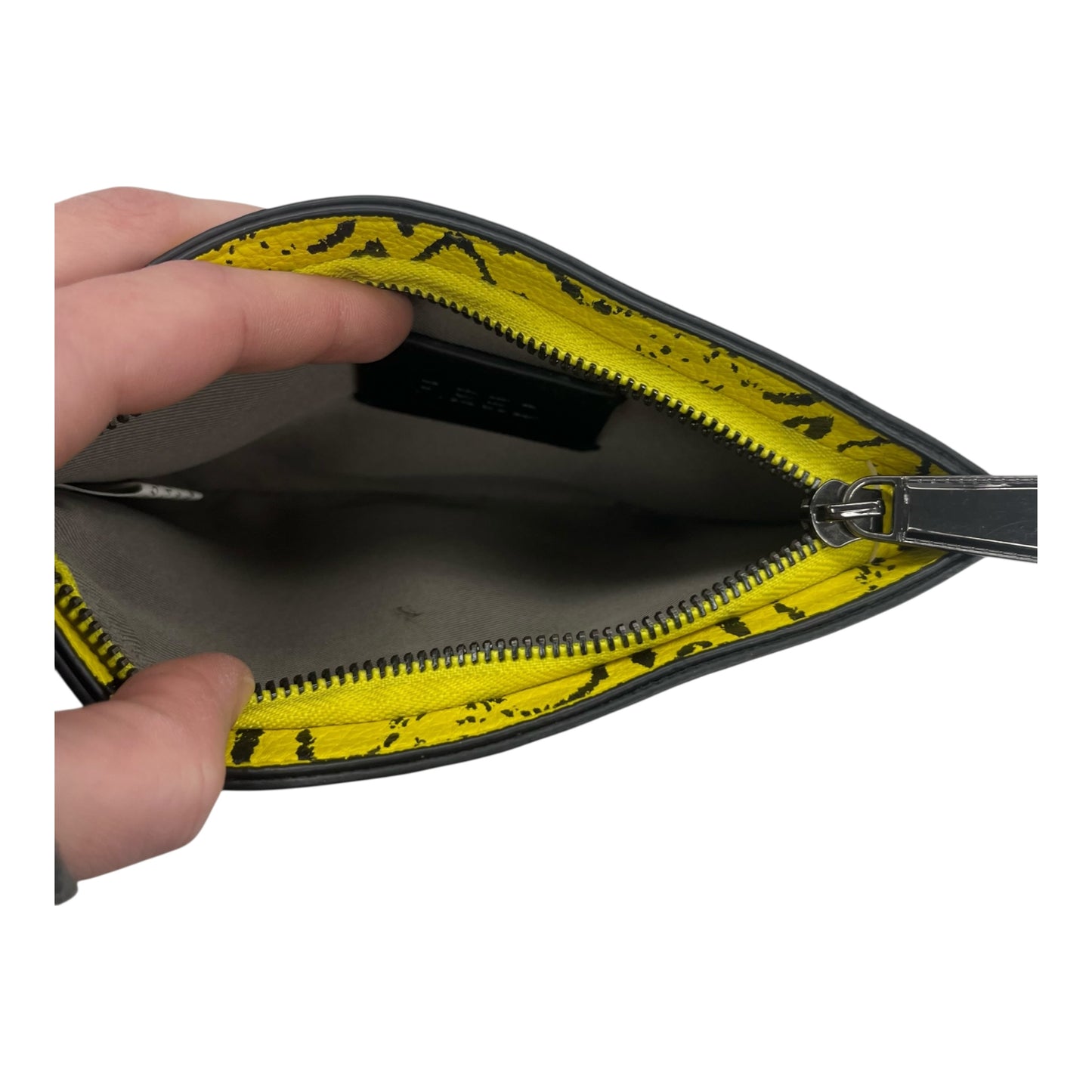 Coin Purse By Reed In Black & Yellow, Size:Large