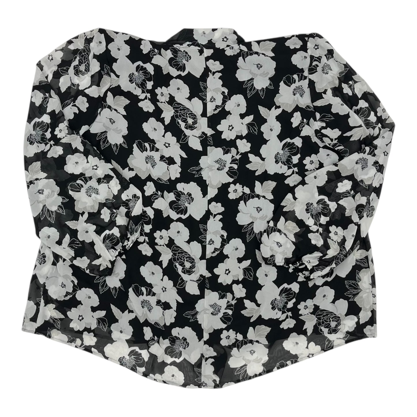 Blouse Ls By Lane Bryant In Floral Print, Size:3X