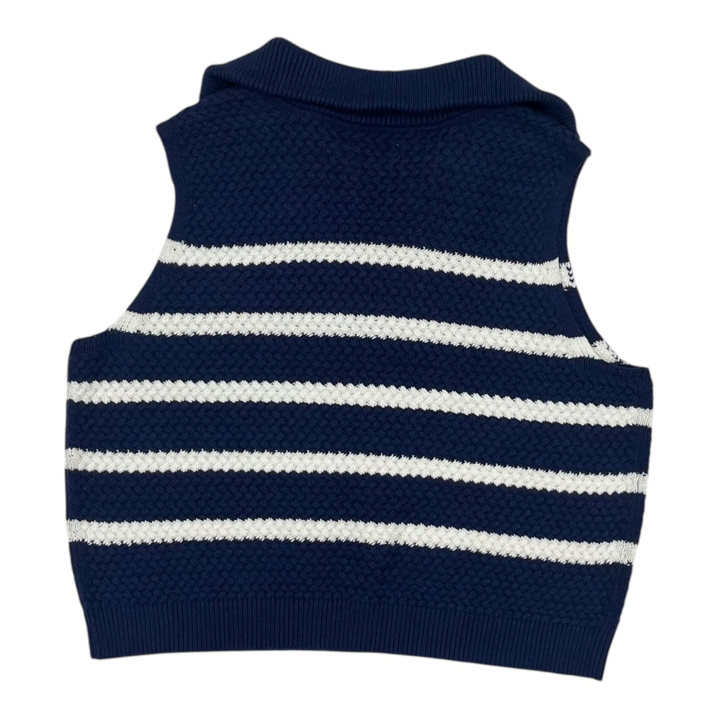 Vest Sweater By Sonoma In Blue & White, Size:Xxl