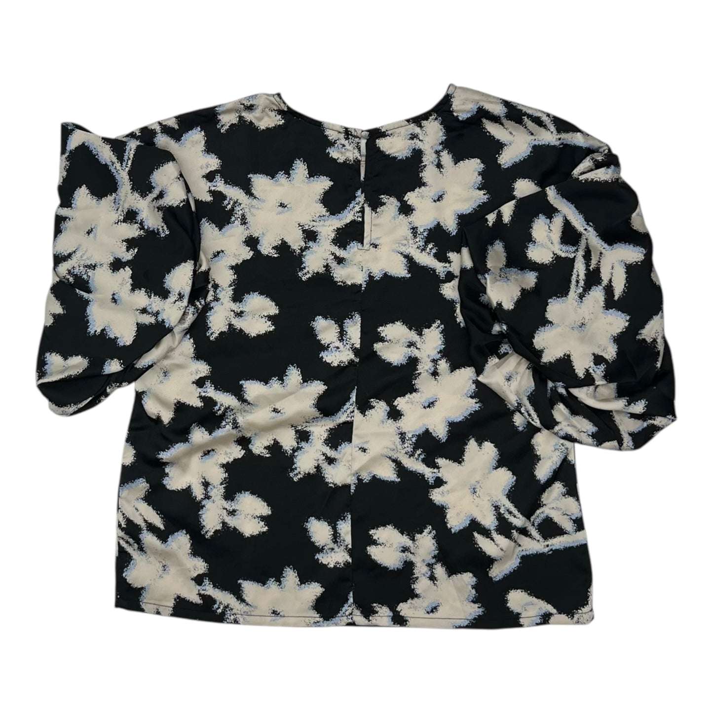 BLOUSE SS by TCEC In BLACK & CREAM, Size: M