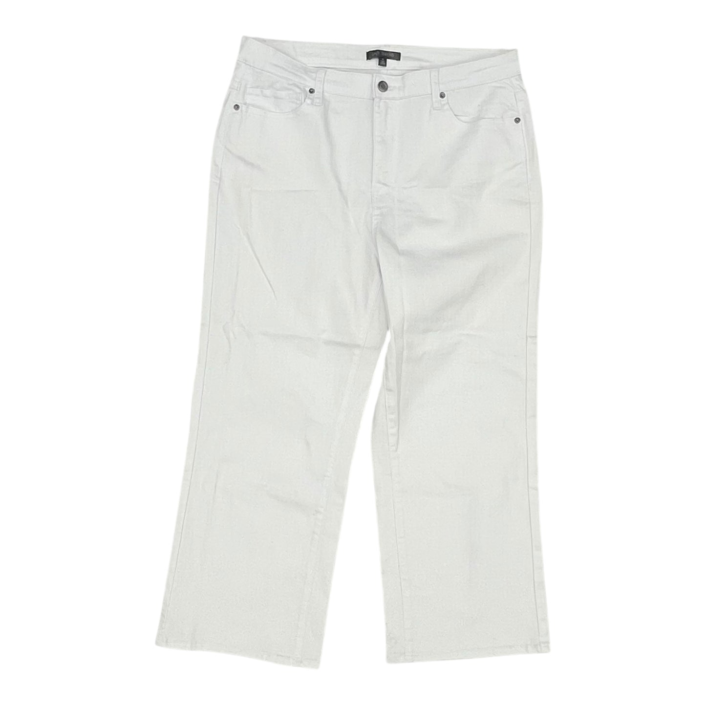 Jeans Wide Leg By Clothes Mentor In White Denim, Size:12