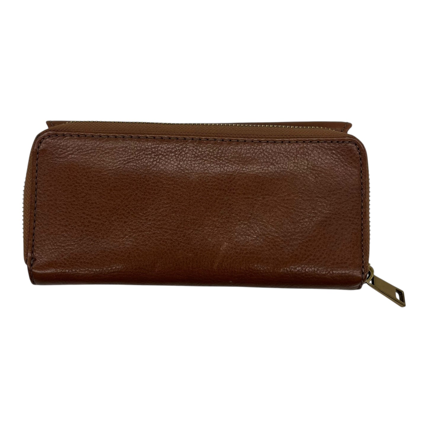 Wallet Leather By Fossil In Brown, Size:Large