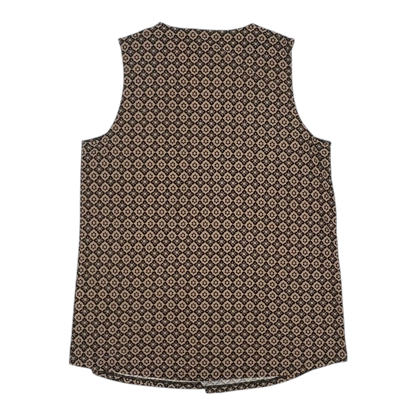 Blouse Sleeveless By Anne Klein In Black & Tan, Size:S