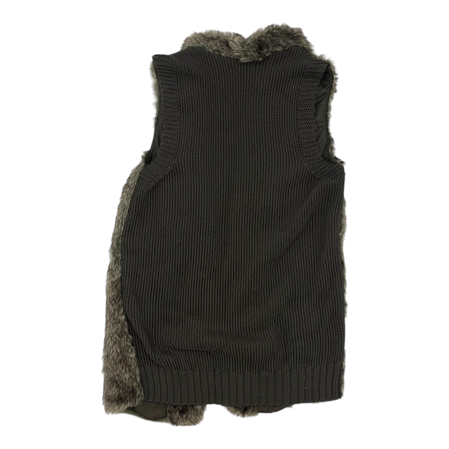 Vest Faux Fur & Sherpa By Maurices In Brown, Size:L