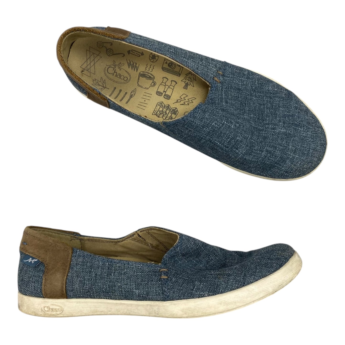 Shoes Flats By Chacos In Blue Denim, Size:8