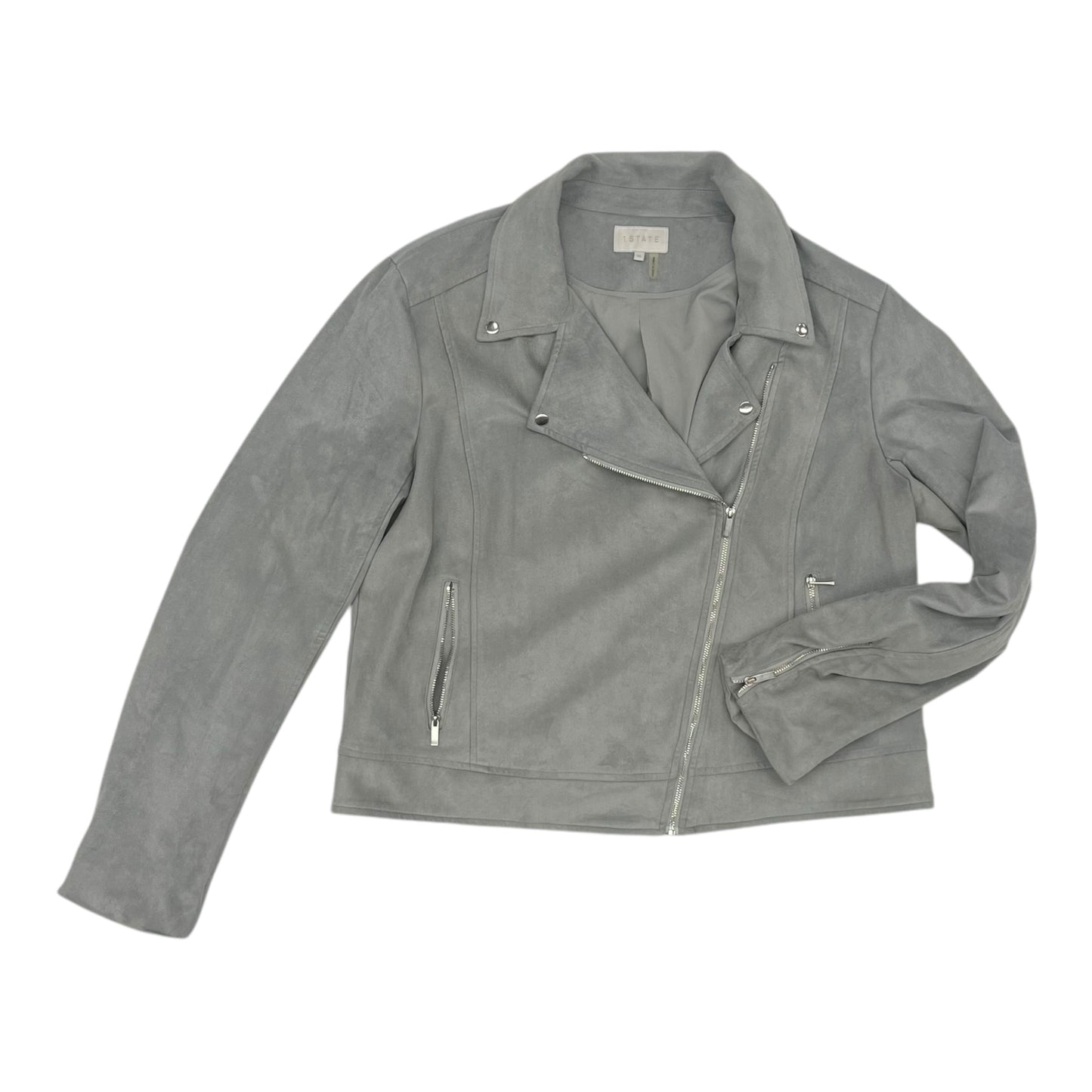 Jacket Moto By 1.State In Grey, Size:Xl