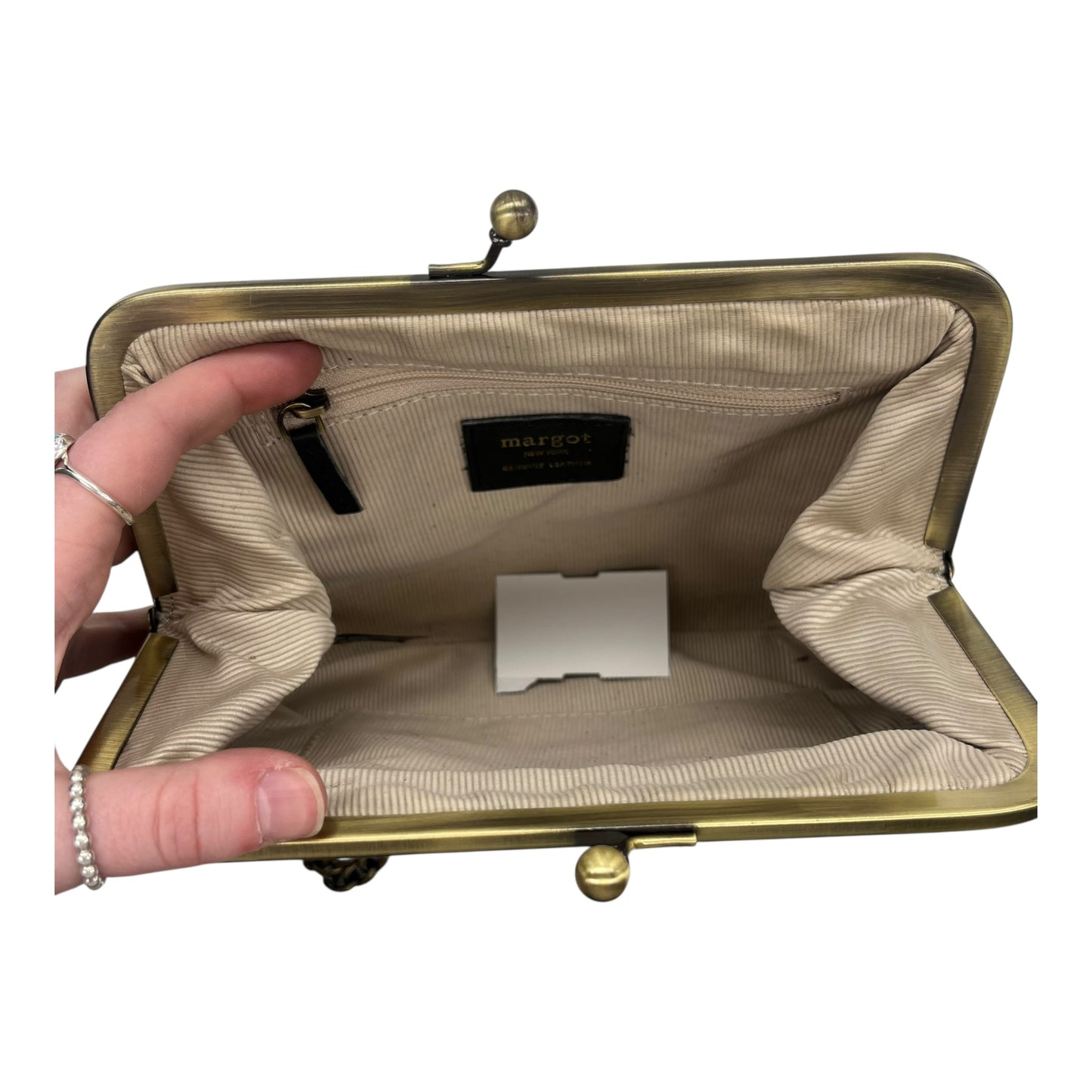 Crossbody Leather By Margot In Black, Size:Small