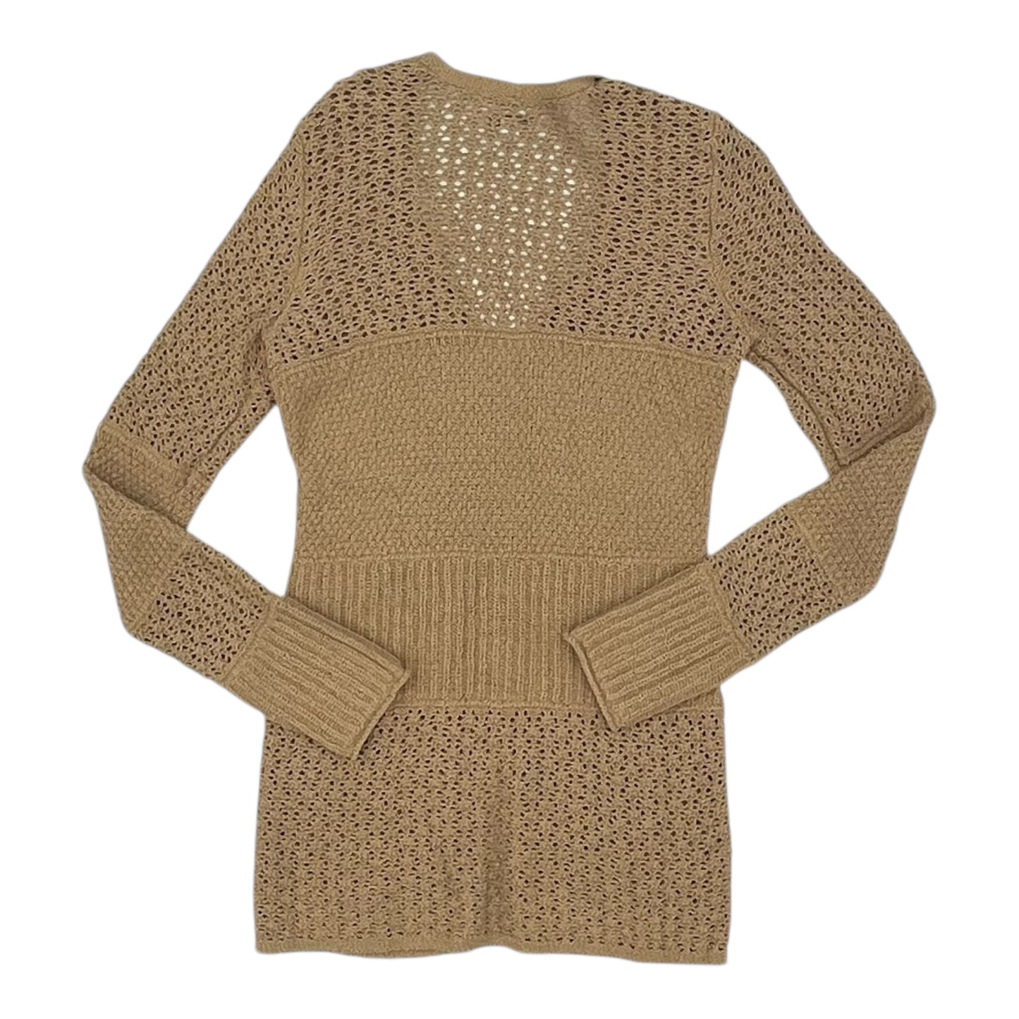Sweater Cardigan By American Eagle In Tan, Size:M