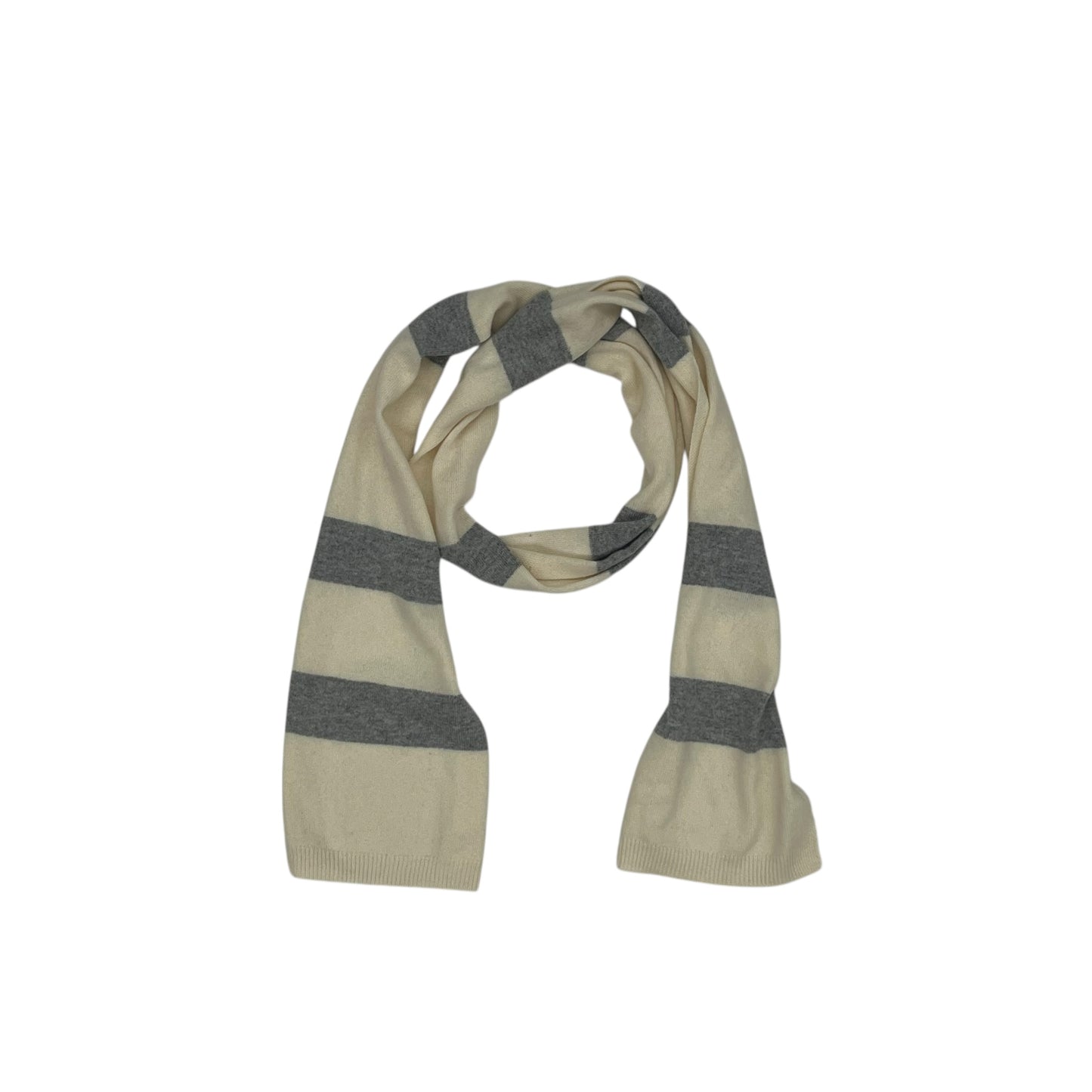 Scarf Winter By Talbots In Grey & White