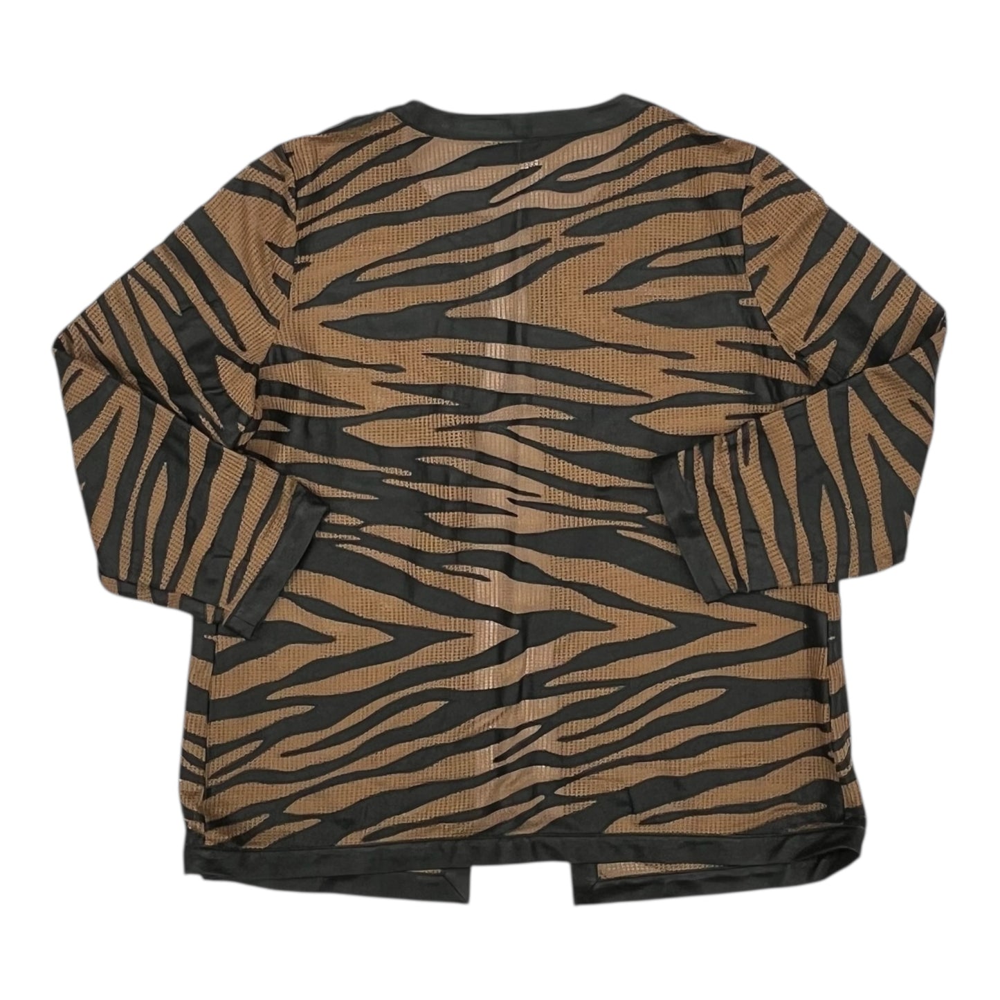 Jacket Other By Chicos In Black & Tan, Size:L