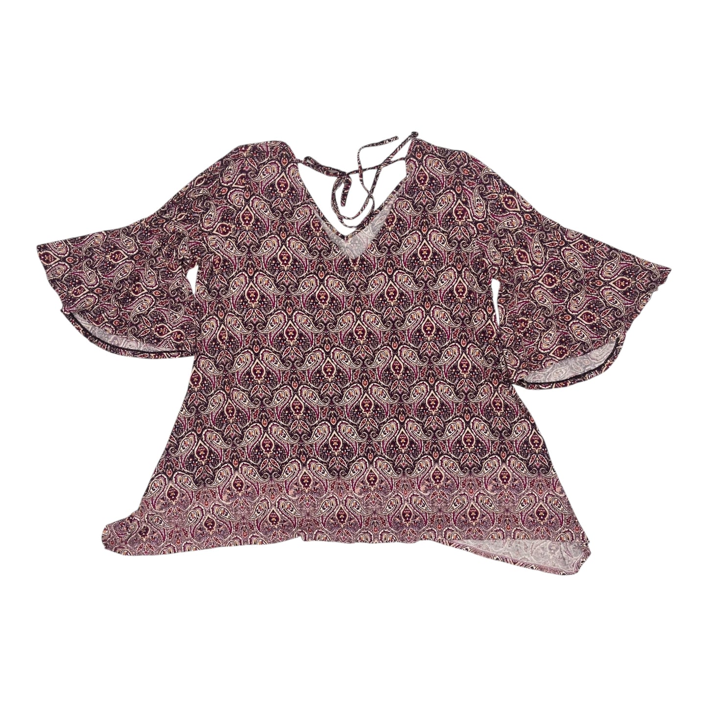 Top 3/4 Sleeve By Rose And Olive In Purple, Size:2X