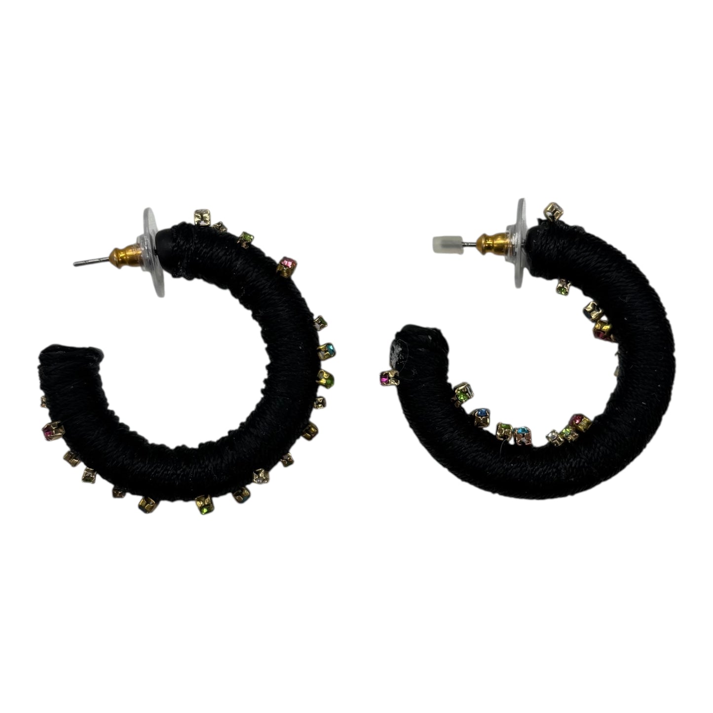 EARRINGS HOOP by CLOTHES MENTOR In BLACK