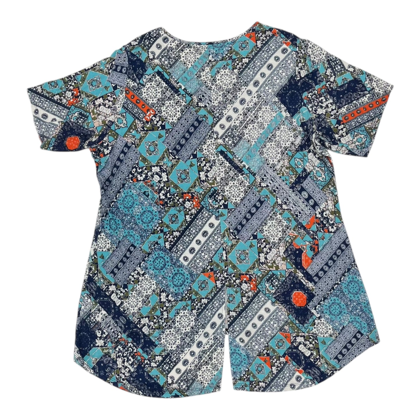 Top Ss By Rose And Olive In Blue & White, Size:2X