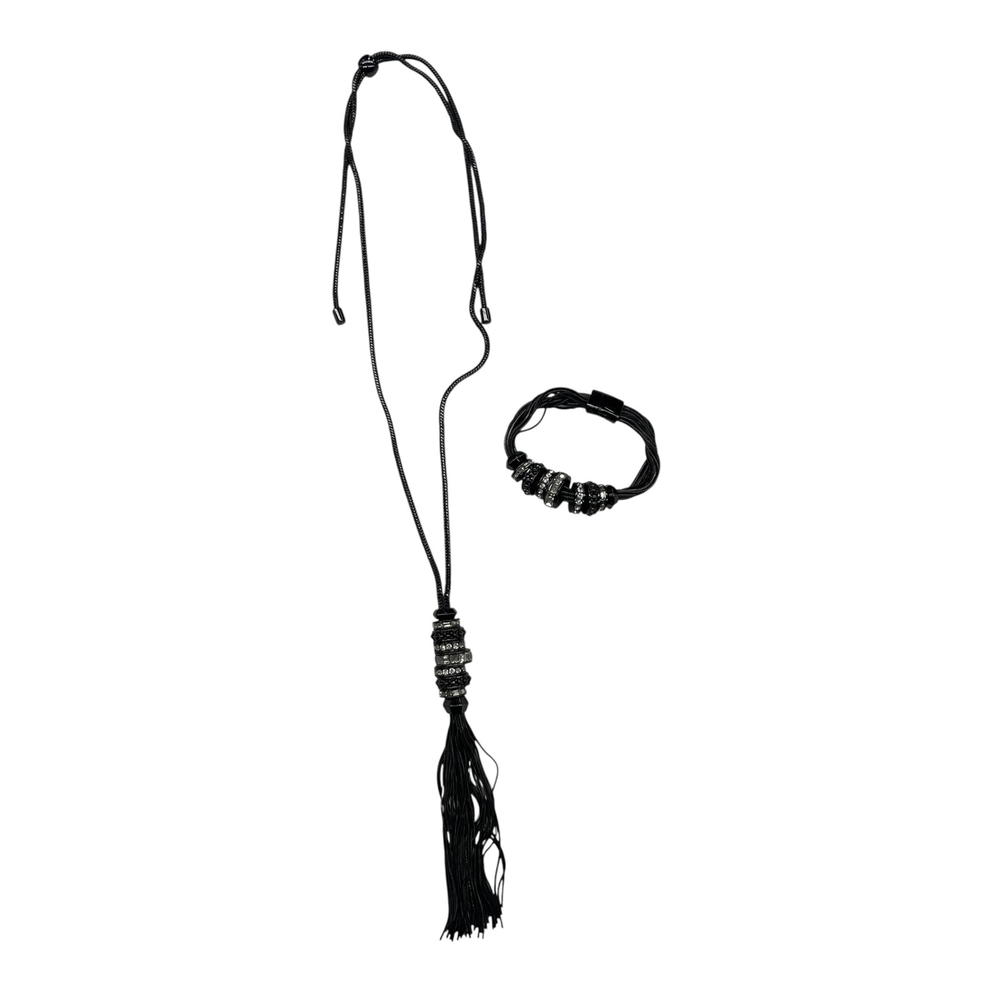 NECKLACE SET by CLOTHES MENTOR In BLACK, Size: 02 PIECE SET