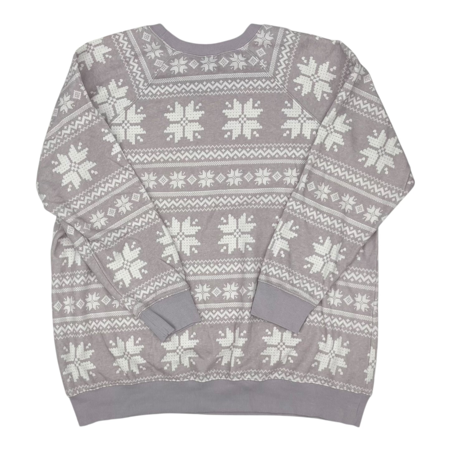 Sweatshirt Crewneck By Torrid In Purple & White, Size:2X