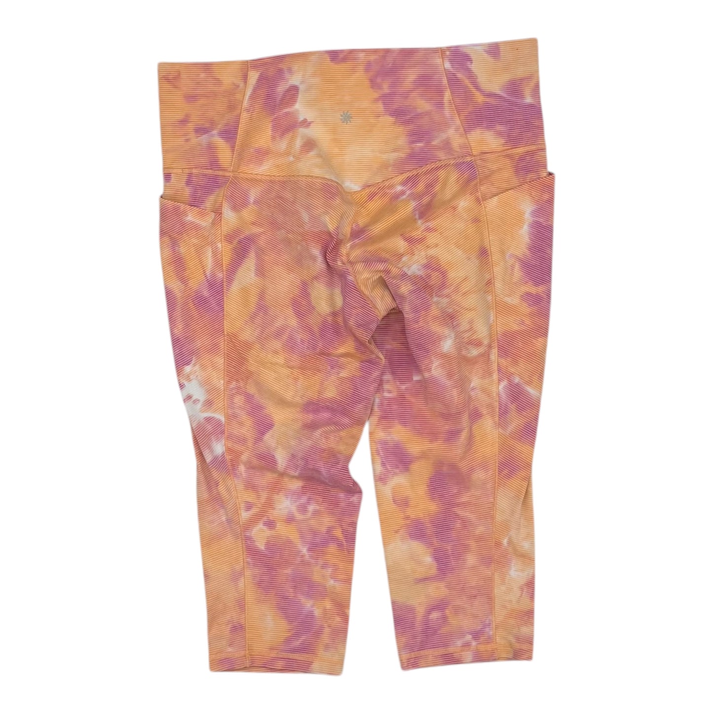 Athletic Leggings Capris By Athleta In Orange & Pink, Size:2X