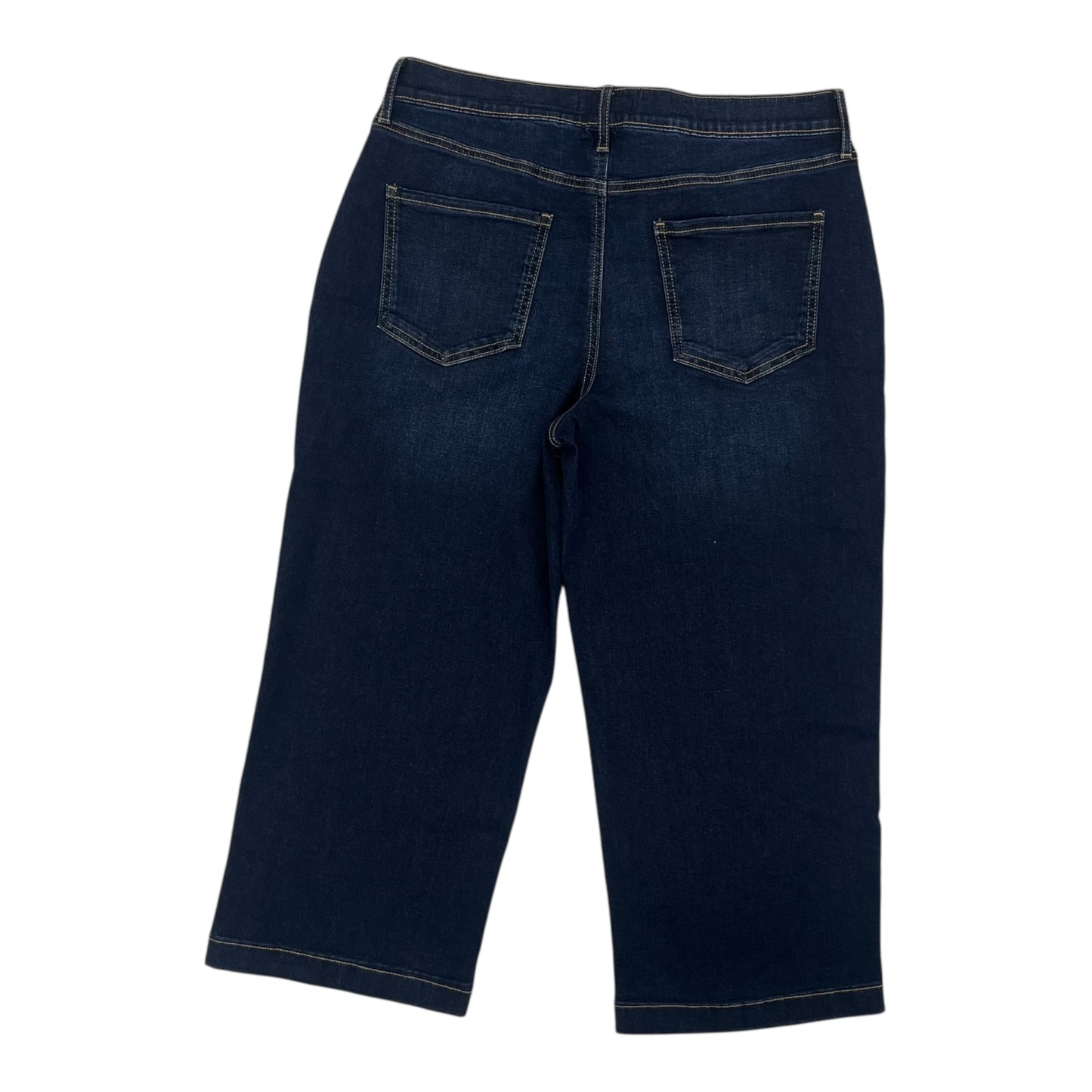 Jeans Cropped By Croft And Barrow In Blue Denim, Size:M