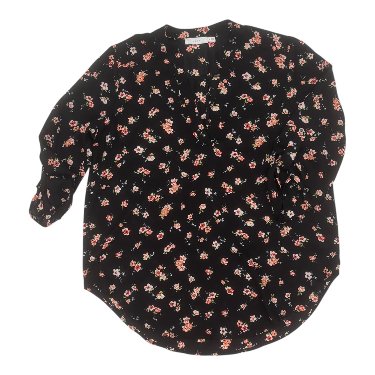 BLOUSE 3/4 SLEEVE by LUSH In FLORAL PRINT, Size: M