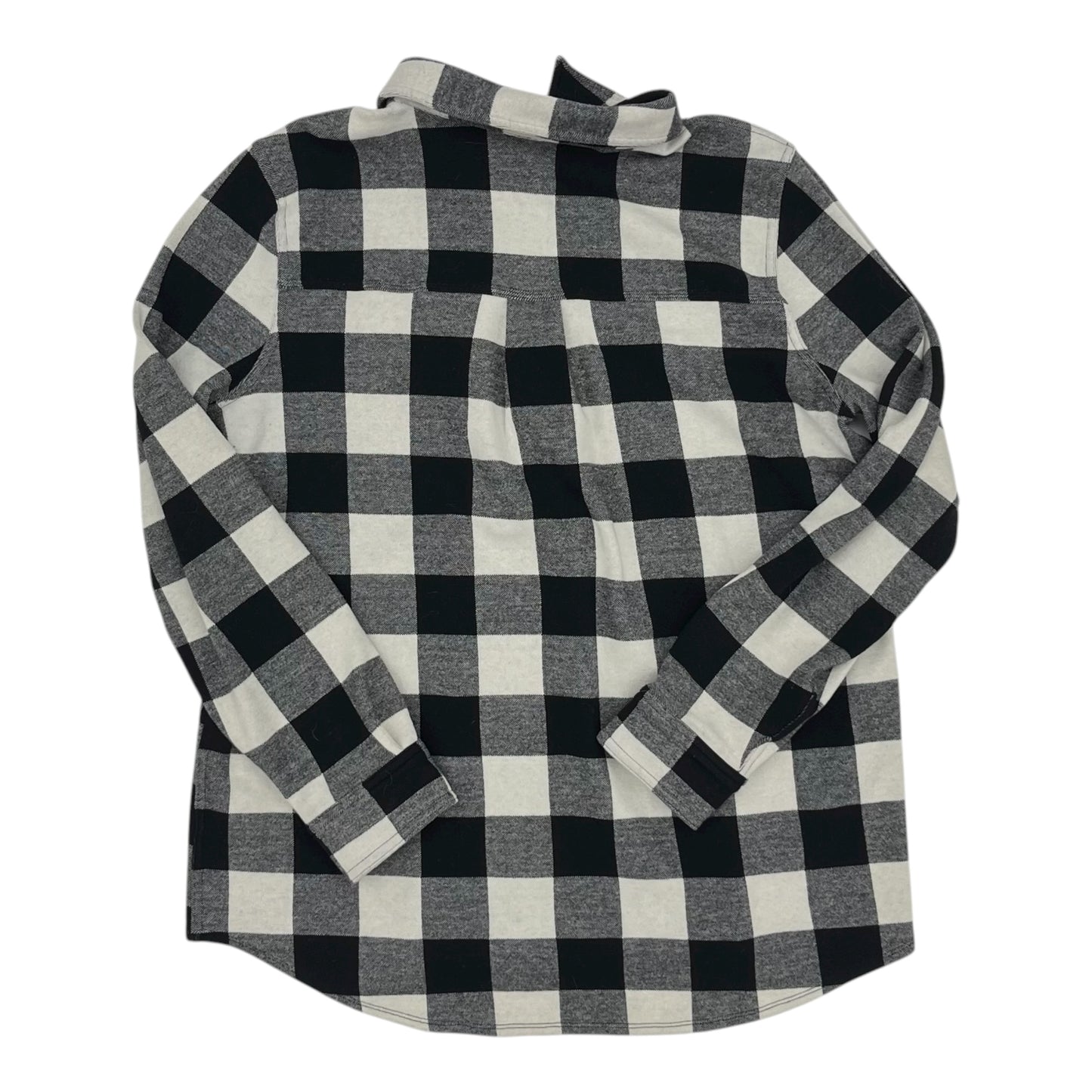 Jacket Shirt By Duluth Trading In Black & Cream, Size:L