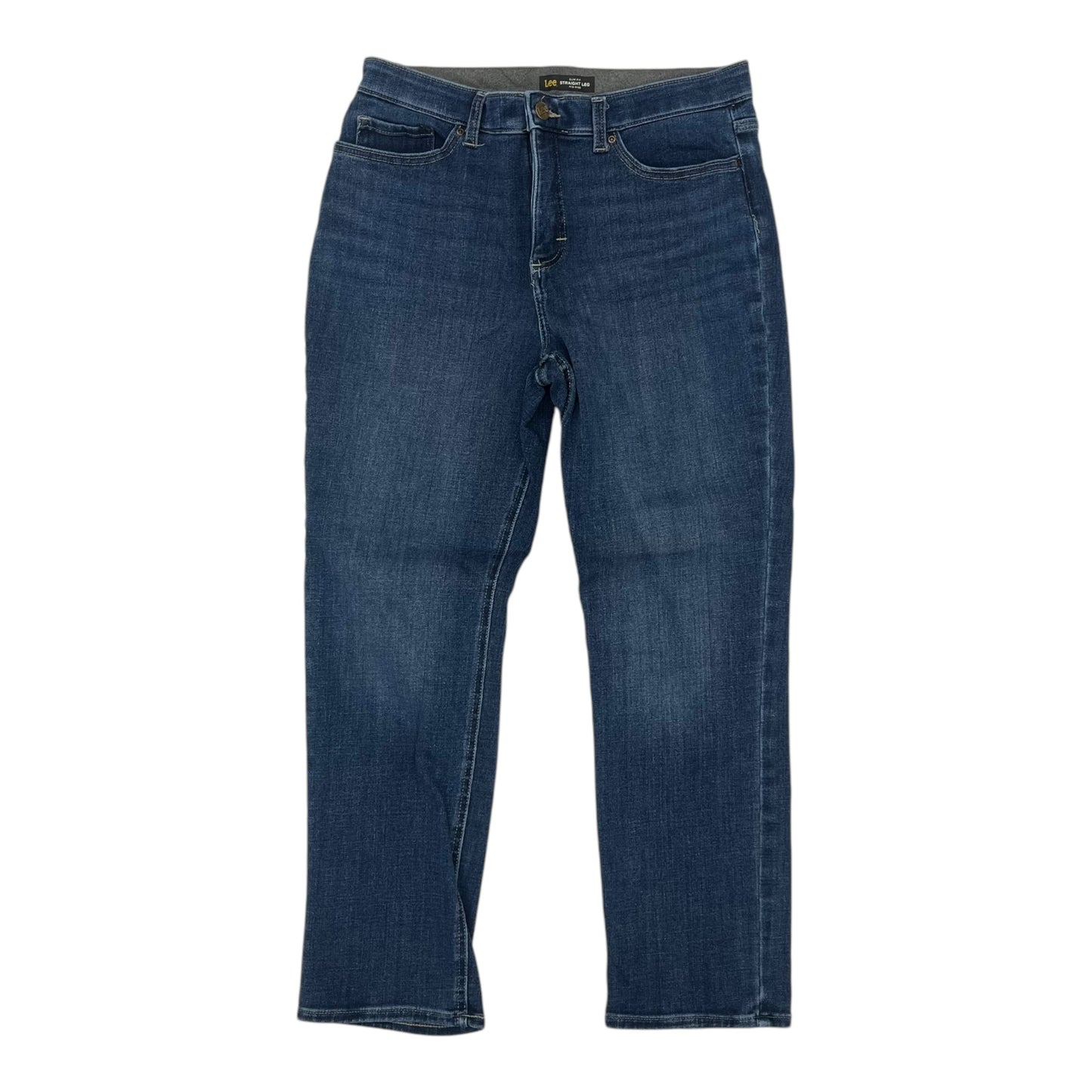 Jeans Straight By Lee In Blue Denim, Size:12P