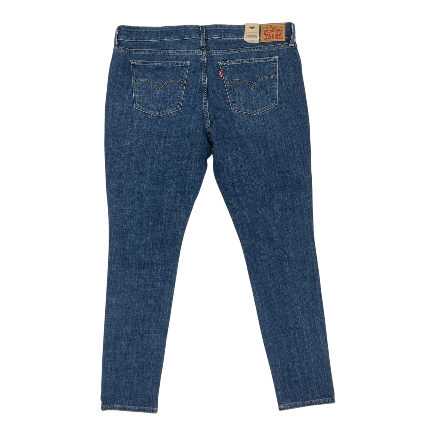 Jeans Skinny By Levis In Blue Denim, Size:18