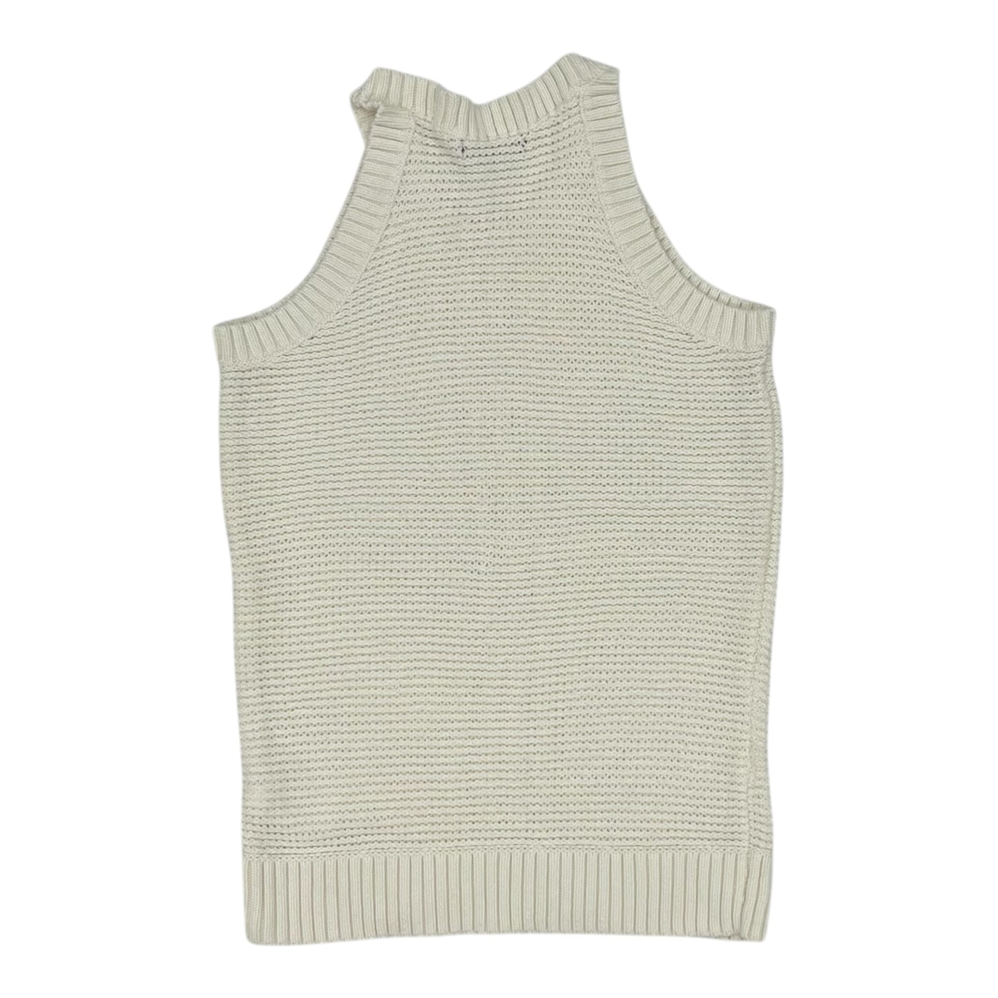 Vest Sweater By Banana Republic In Cream, Size:L