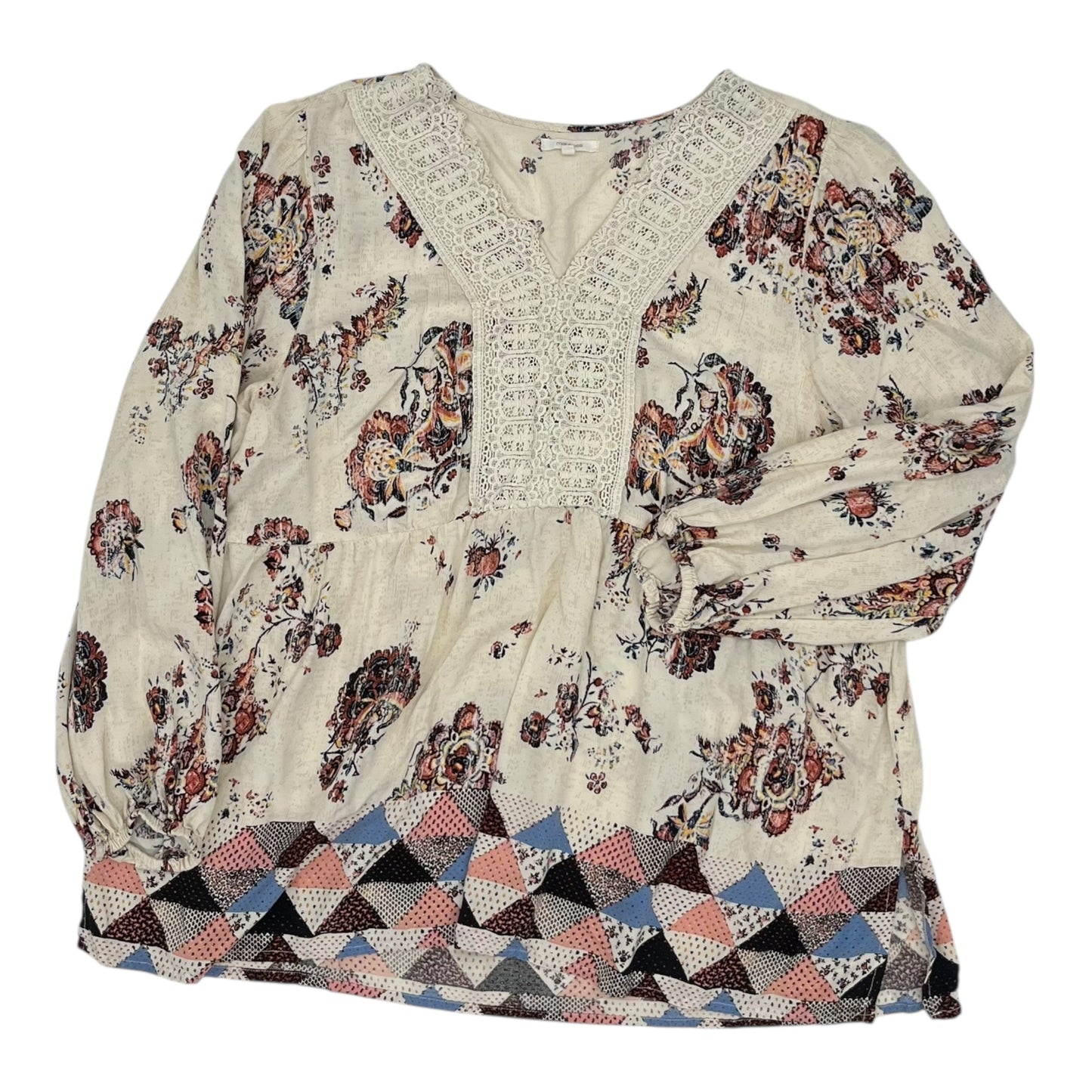 Top Ls By Maurices In Cream, Size:Xxl