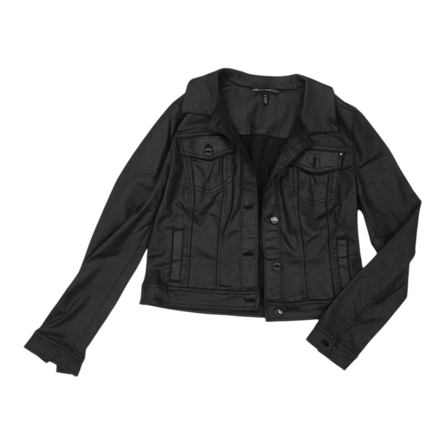 Jacket Denim By White House Black Market In Black Denim, Size:L