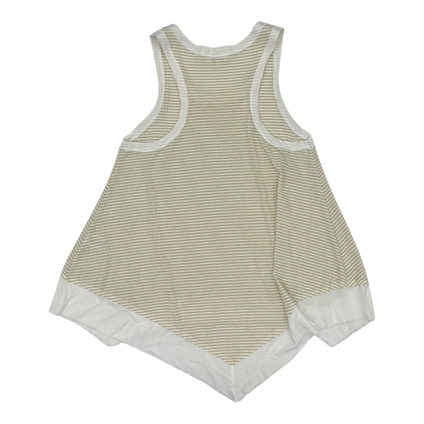 Blouse Sleeveless By Umgee In Tan & White, Size:S