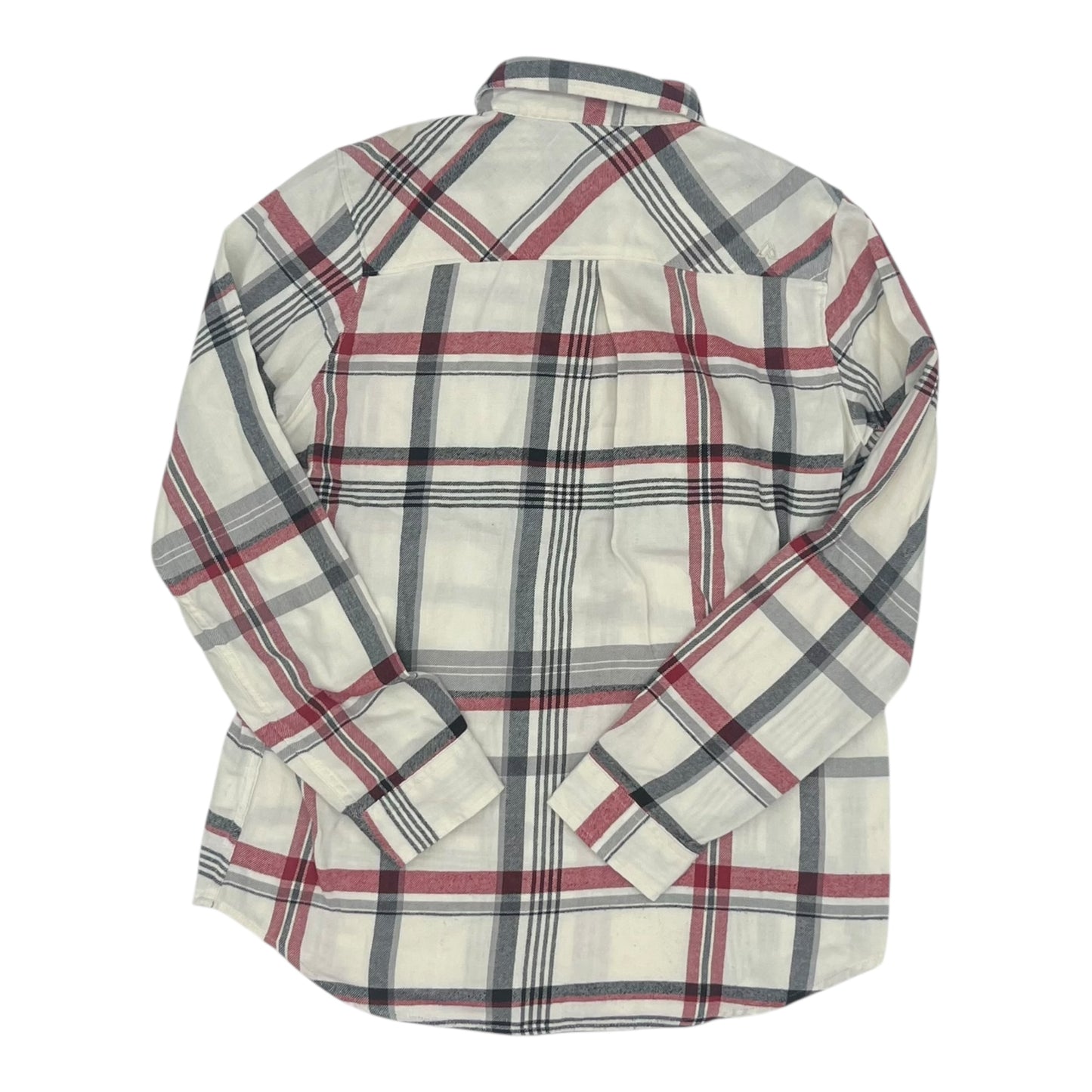 Top Ls By Clothes Mentor In Plaid Pattern, Size:M